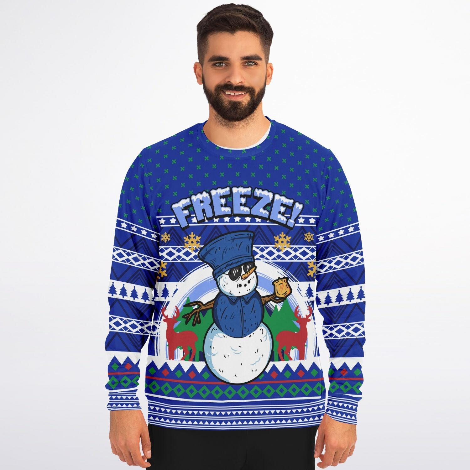 Freeze The Snowman Ugly Christmas Sweater Top Koala Tee - TopKoalaTee