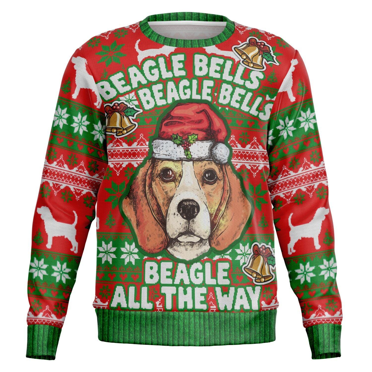 Beagle Bells Top Koala Crewneck Pullover Ugly Christmas Sweater - TopKoalaTee