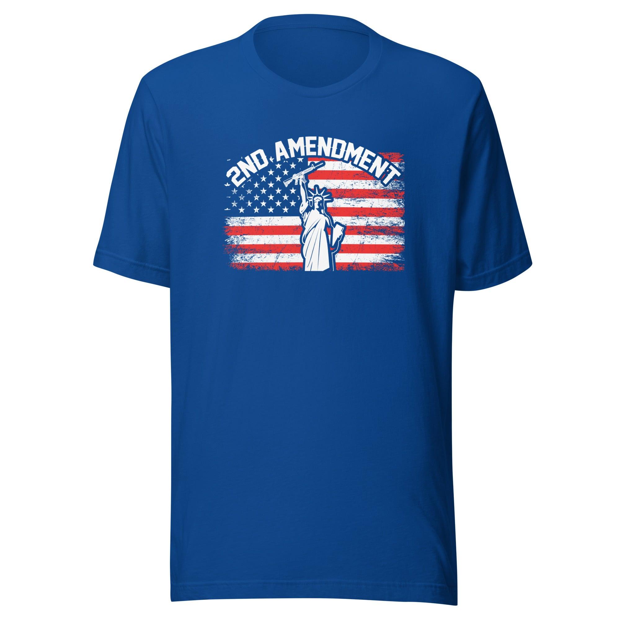2nd Amendment T-shirt American Flag Machine Gun Unisex Top - TopKoalaTee