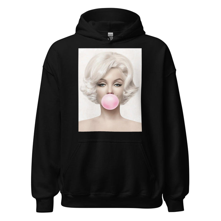 Cotton Hoodie Iconic 50's Pin Up Girl Pink Bubblegum Portrait Top Koala Pullover - TopKoalaTee