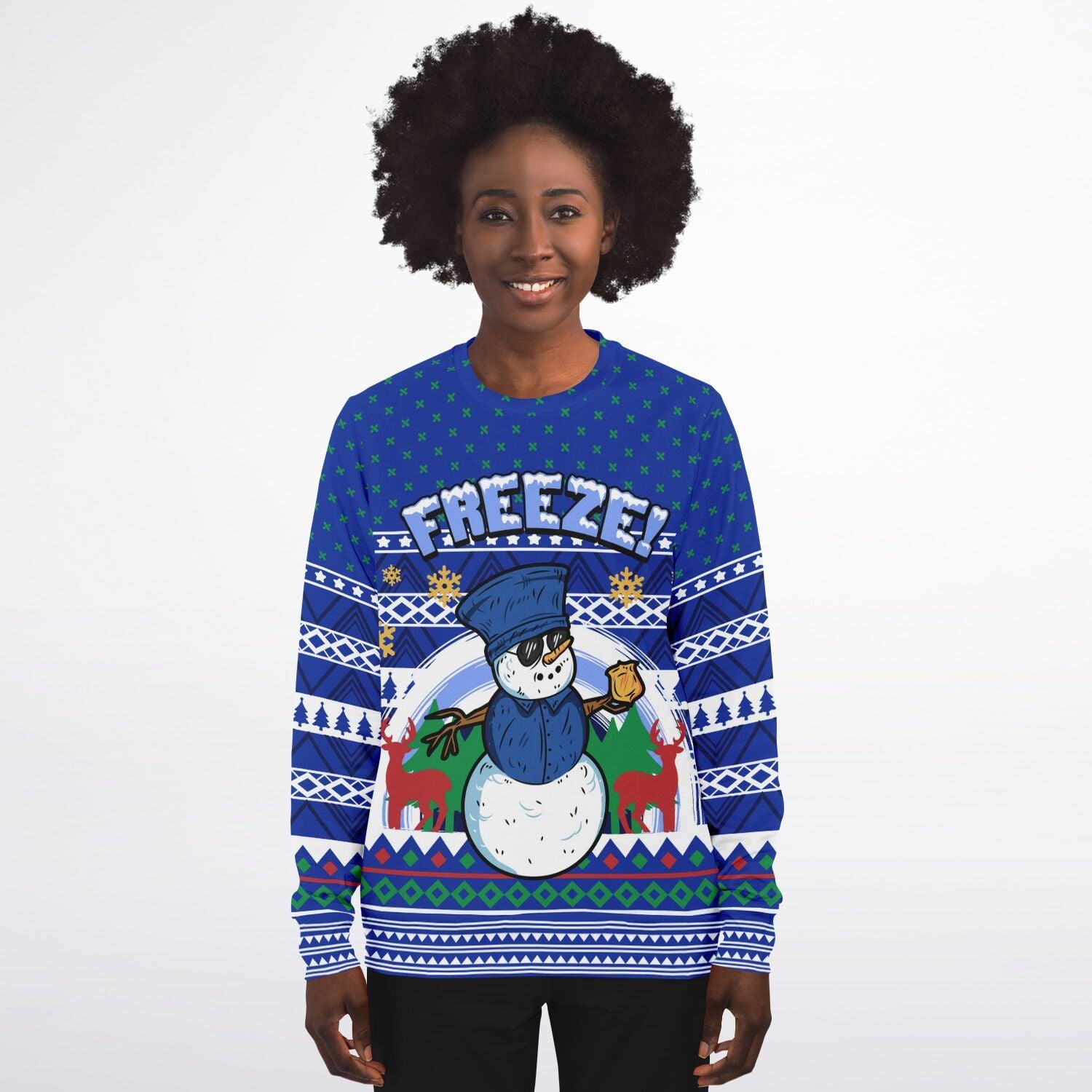 Freeze The Snowman Ugly Christmas Sweater Top Koala Tee - TopKoalaTee