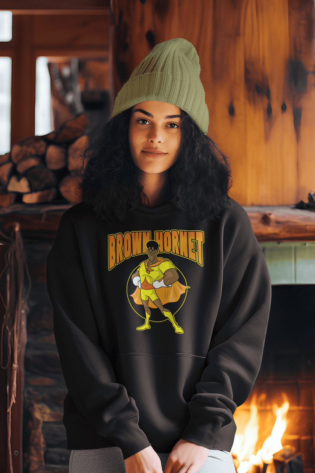 70's Animated Black Cartoon Hero Blended Cotton HeavWeight Pullover - TopKoalaTee