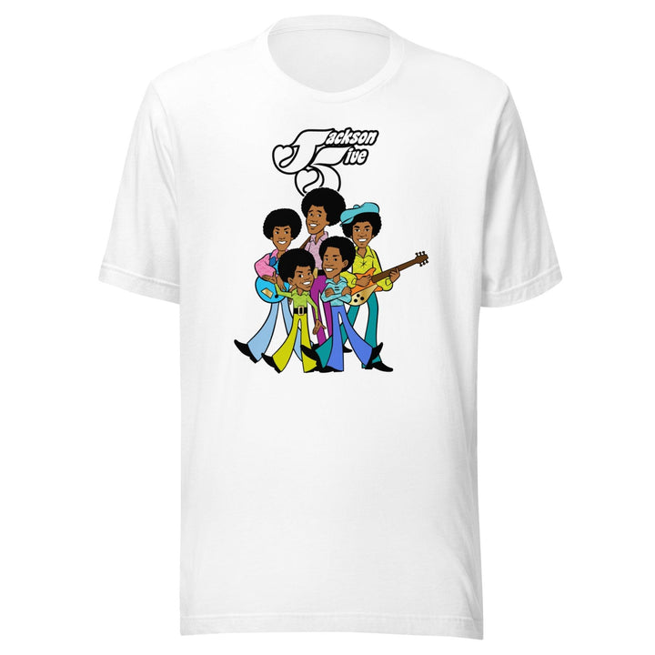 70's Black Pop Band T-shirt Animated Portrait Short Sleeve Unisex Top - TopKoalaTee