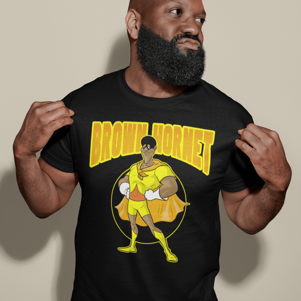 Brown Hornet T-Shirt 70's Fat Albert Super Hero Unisex Top - TopKoalaTee