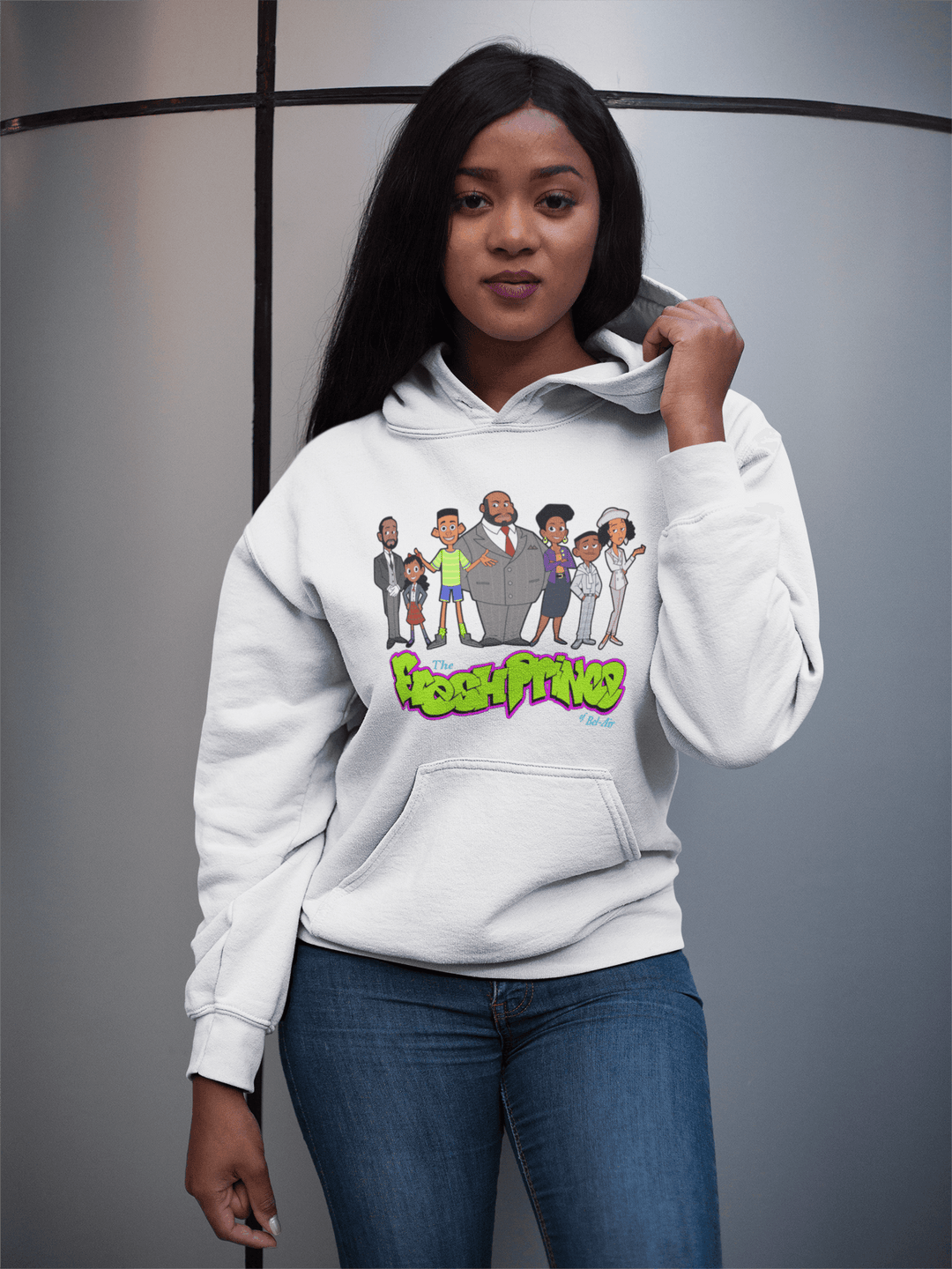 90s' Black TV Sitcom Animated Cast Blended Cotton MidWeight Pullover - TopKoalaTee