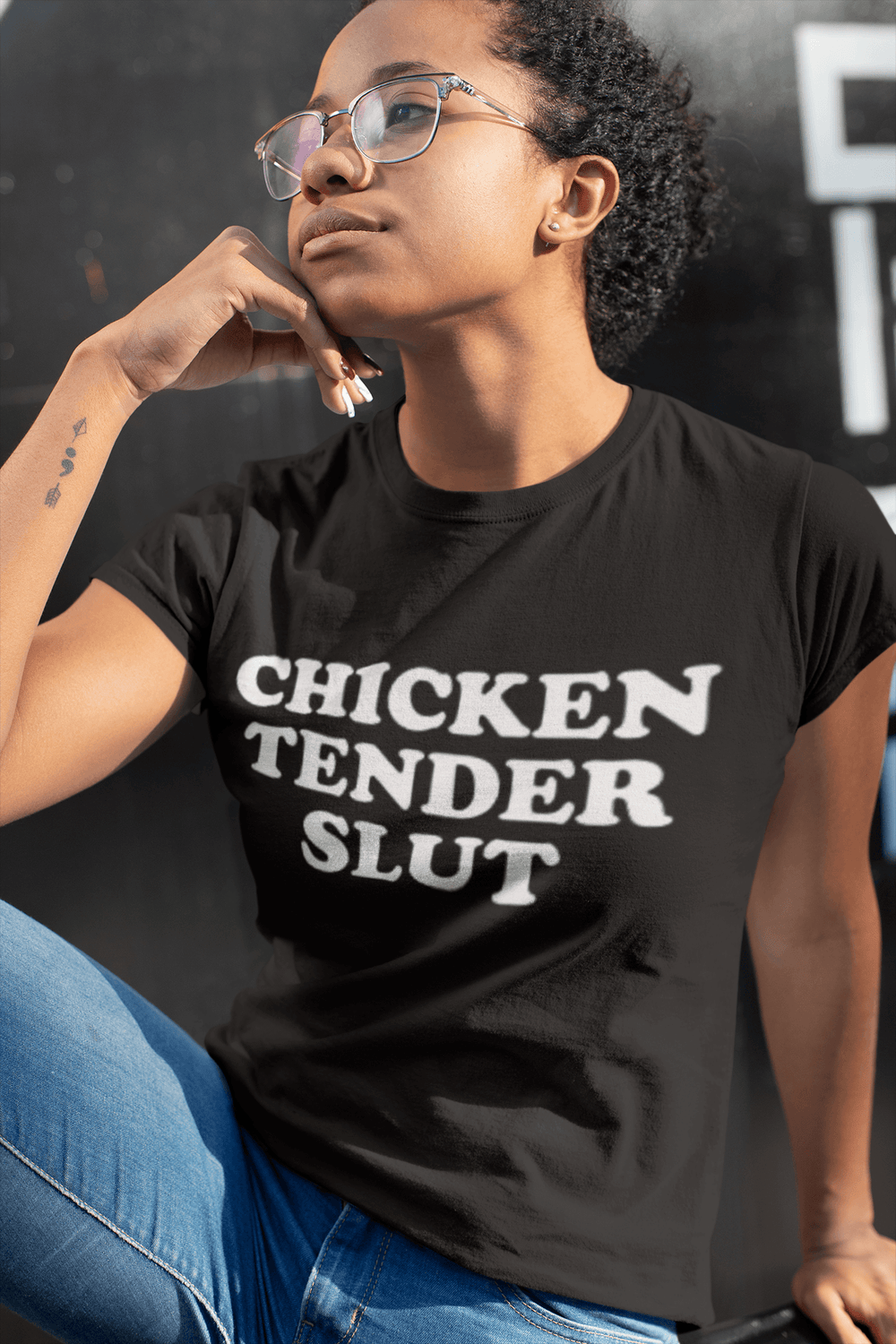 Cotton T-shirt Tender Chicken Slut Short Sleeve Ultra Soft Unisex Crewneck Top - TopKoalaTee