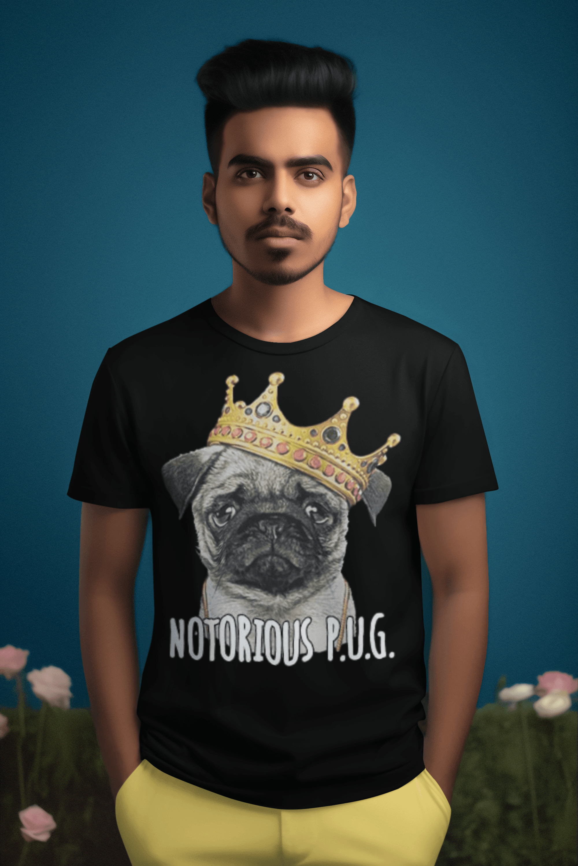 Pet Owner T-shirt The Notorious P.U.G Short Sleeve Soft Style Cotton Top - TopKoalaTee