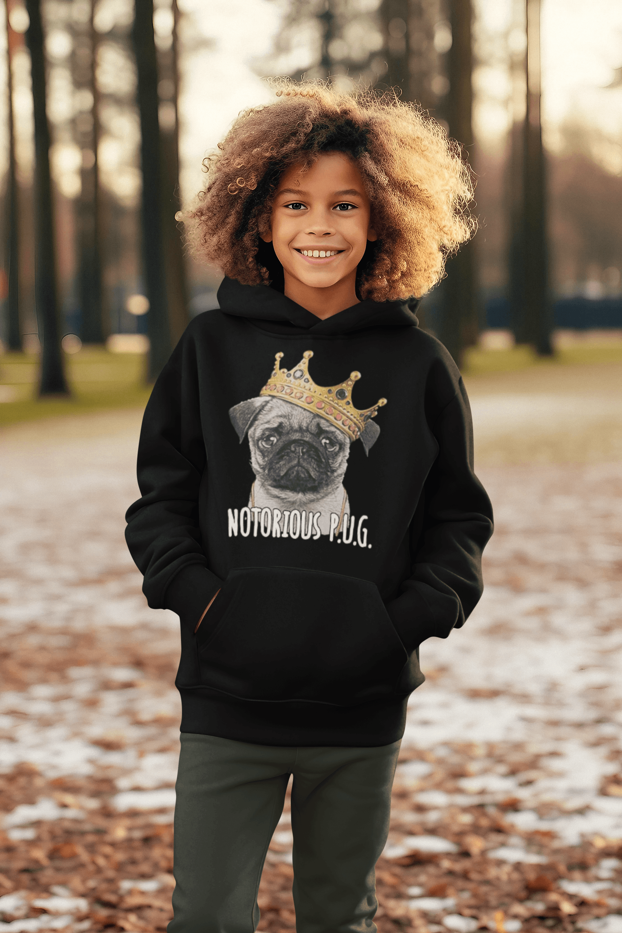 Pet Lover Hoodie The Notorious P.U.G. Unisex Softstyle MidWeight Pullover