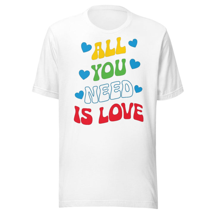 Family T-shirt All You Need Is Love Short Sleeve 100% Cotton Crew Neck Top - TopKoalaTee