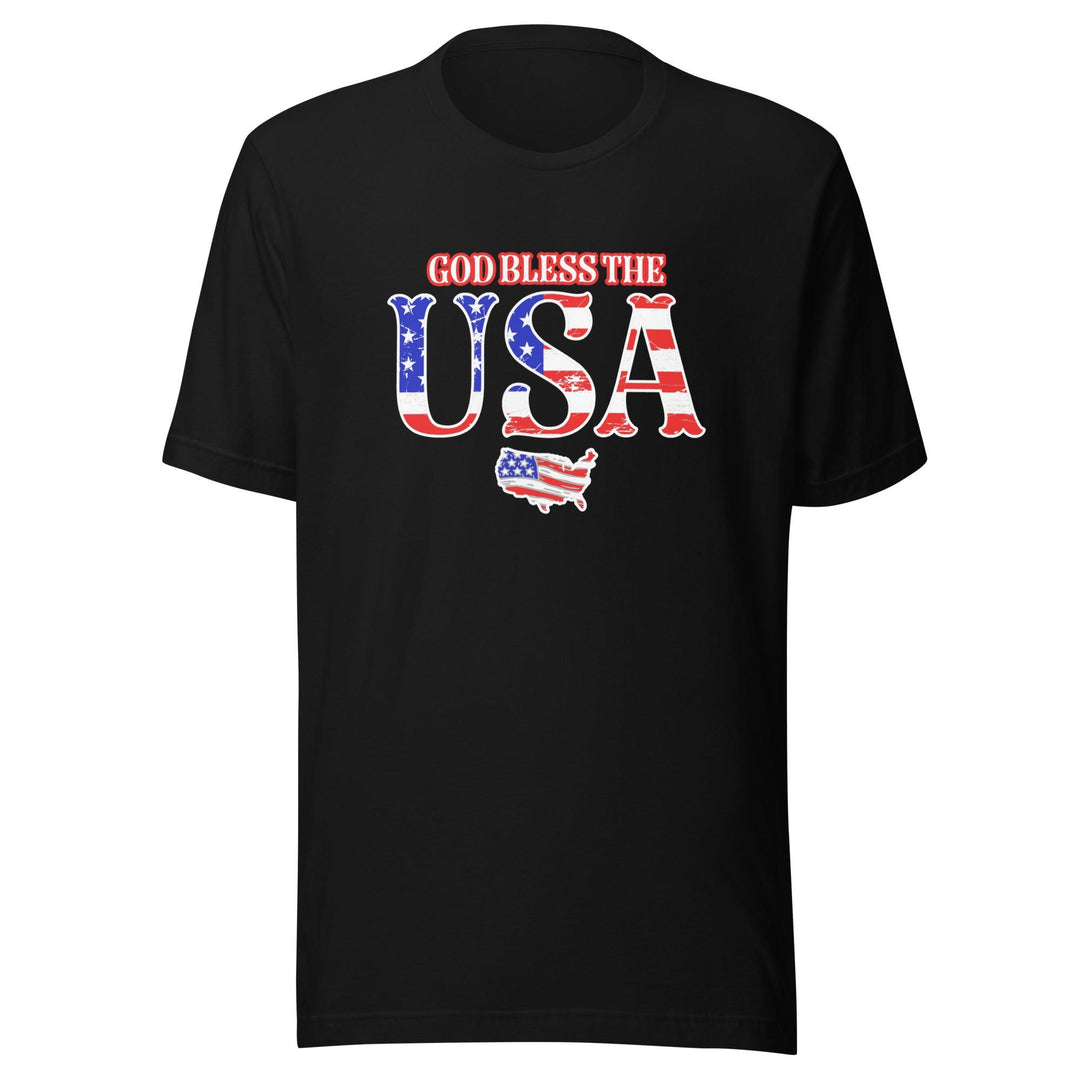 July 4th T-shirt God Bless The USA Short Sleeve Unisex Top - TopKoalaTee