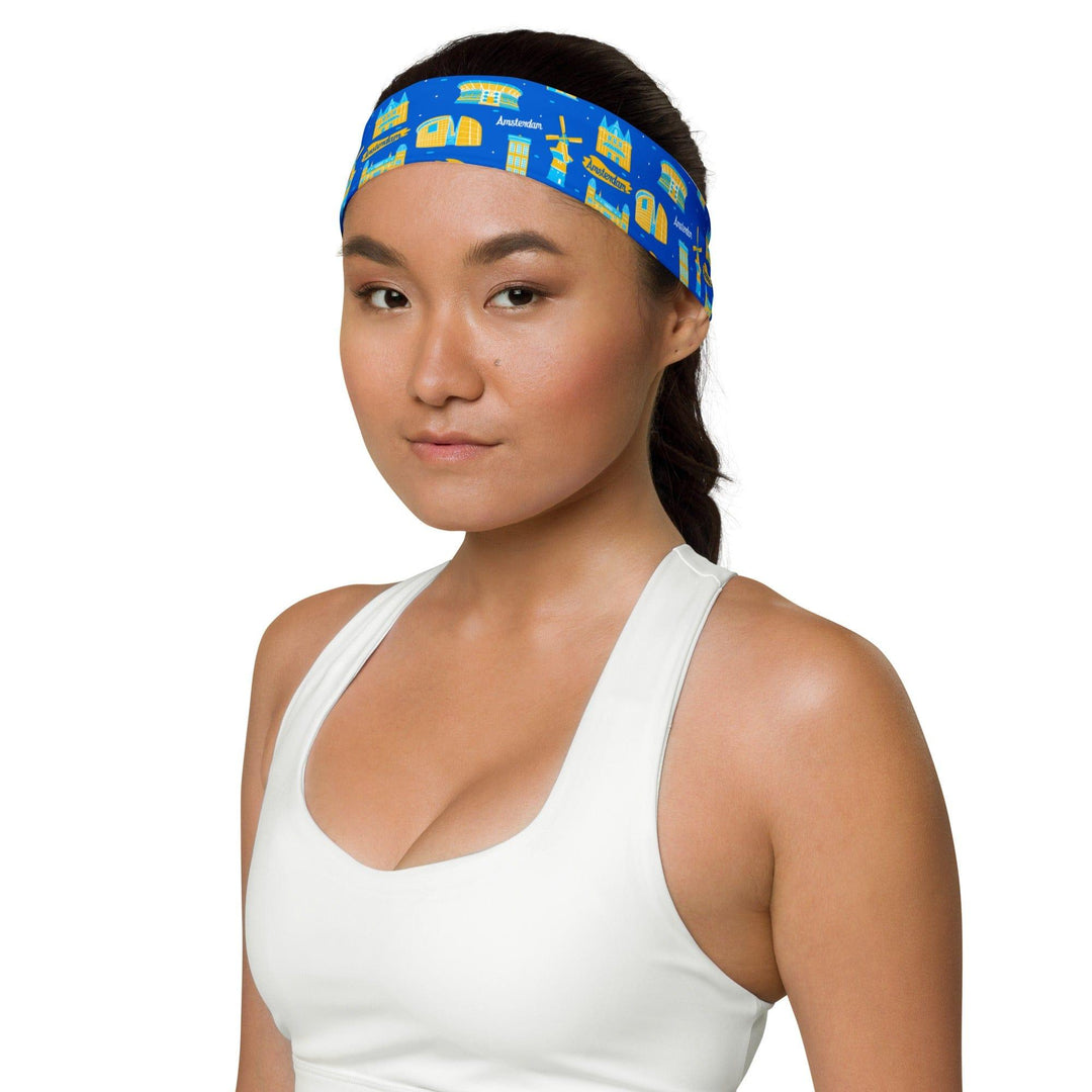 headbands for hiking || Amsterdam Capital City Series Quick Dry Yoga Headband - TopKoalaTee