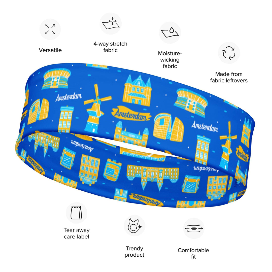 headbands for hiking || Amsterdam Capital City Series Quick Dry Yoga Headband - TopKoalaTee