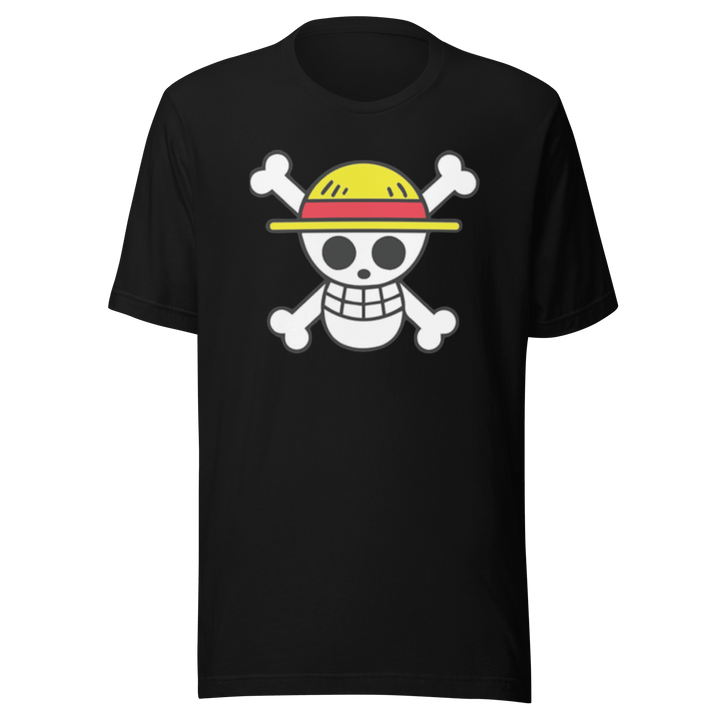 Short Sleeve T-shirt Pirate Sign In a Straw Hat Ultra Soft 100% Cotton Unisex Crewneck Top - TopKoalaTee