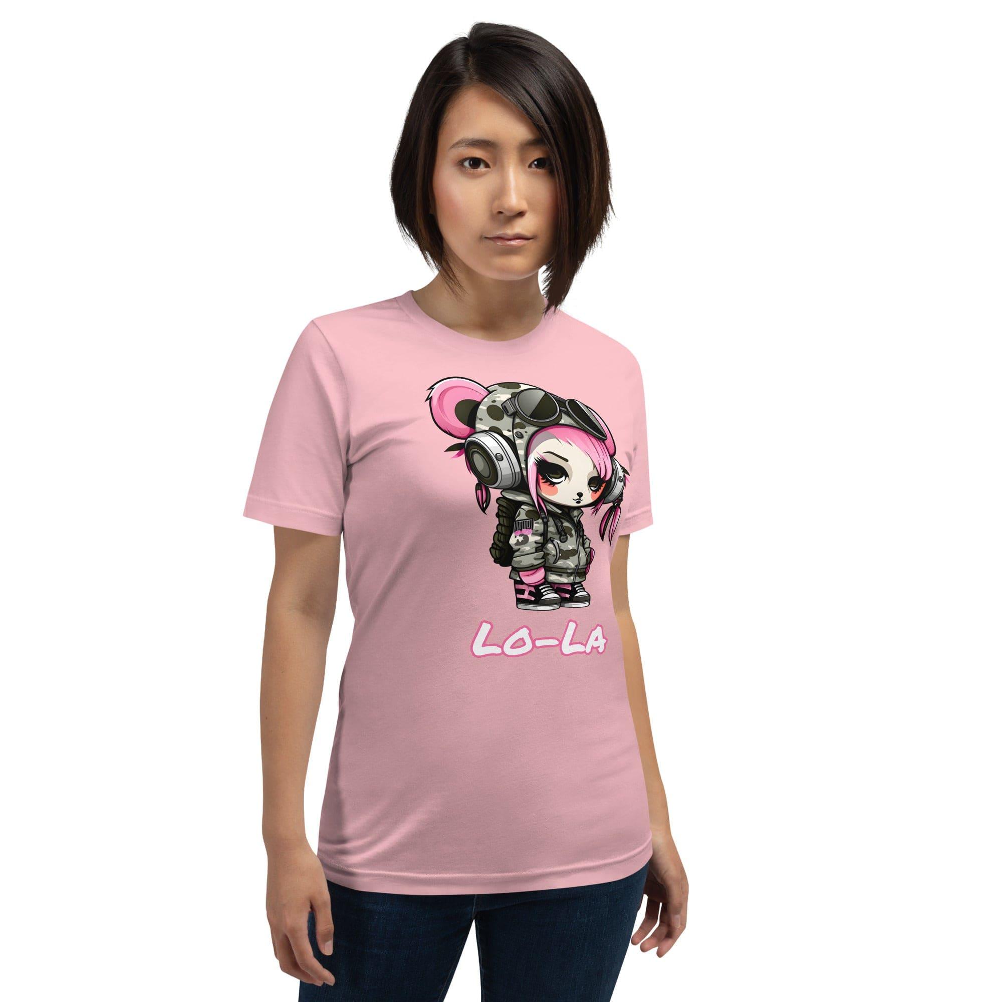 Anime T-shirt Street Girl Panda Series Lola Short Sleeve Top - TopKoalaTee