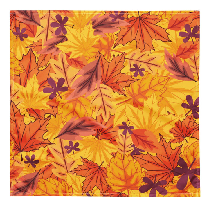 Autumn Leaves Seamless Designer Bandana Luxury Neck Scarf - TopKoalaTee