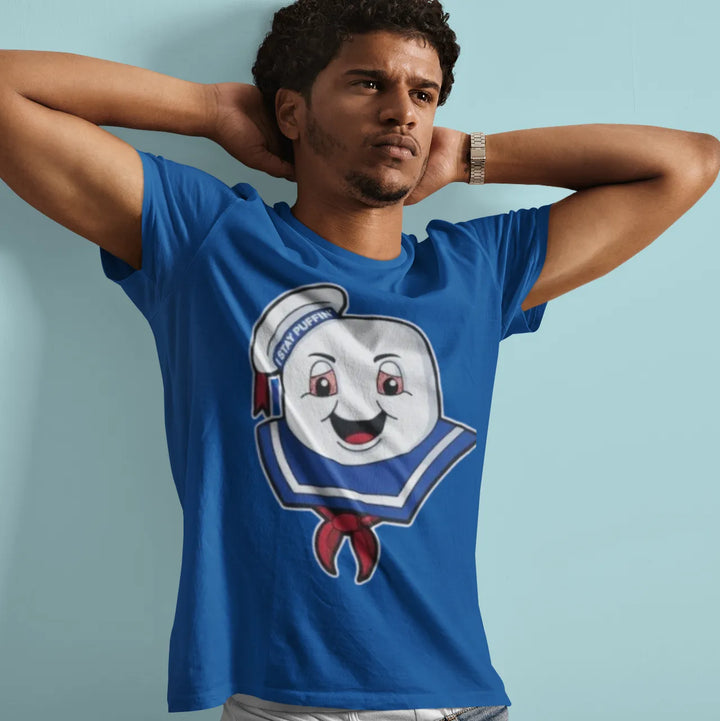 Short Sleeve Premium DTG Printed Unisex T-shirt I Stay Puffin Stoned Marshmallow Man