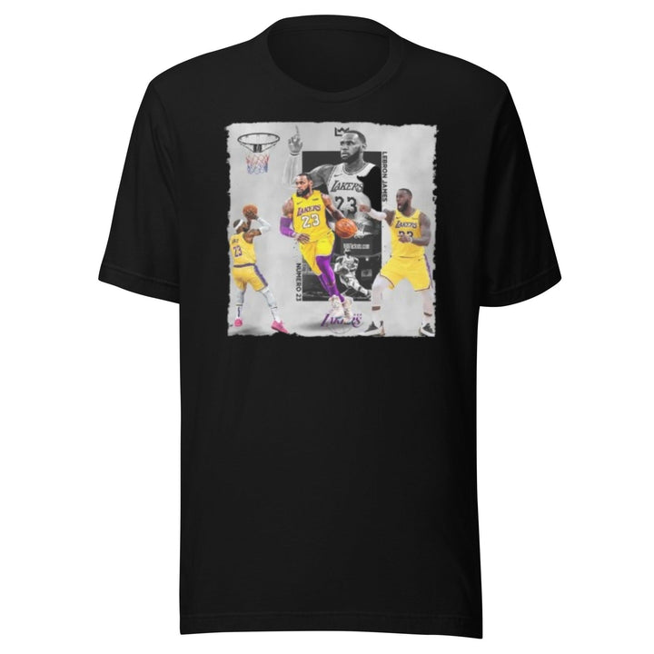 Basketball T-Shirt The King in Action Short Sleeve 100% Cotton Crew Neck Top - TopKoalaTee