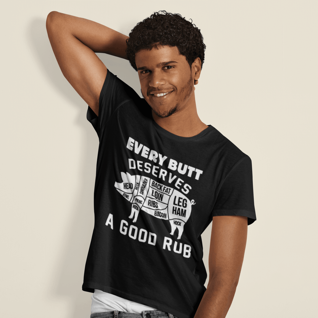 BBQ T-Shirt Every Butt Needs A Good Rub Ultra Soft Cotton Short Sleeve Crewneck Top - TopKoalaTee