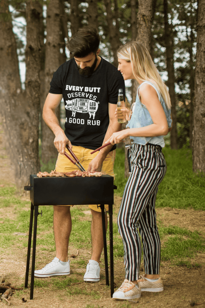 BBQ T-Shirt Every Butt Needs A Good Rub Ultra Soft Cotton Short Sleeve Crewneck Top - TopKoalaTee