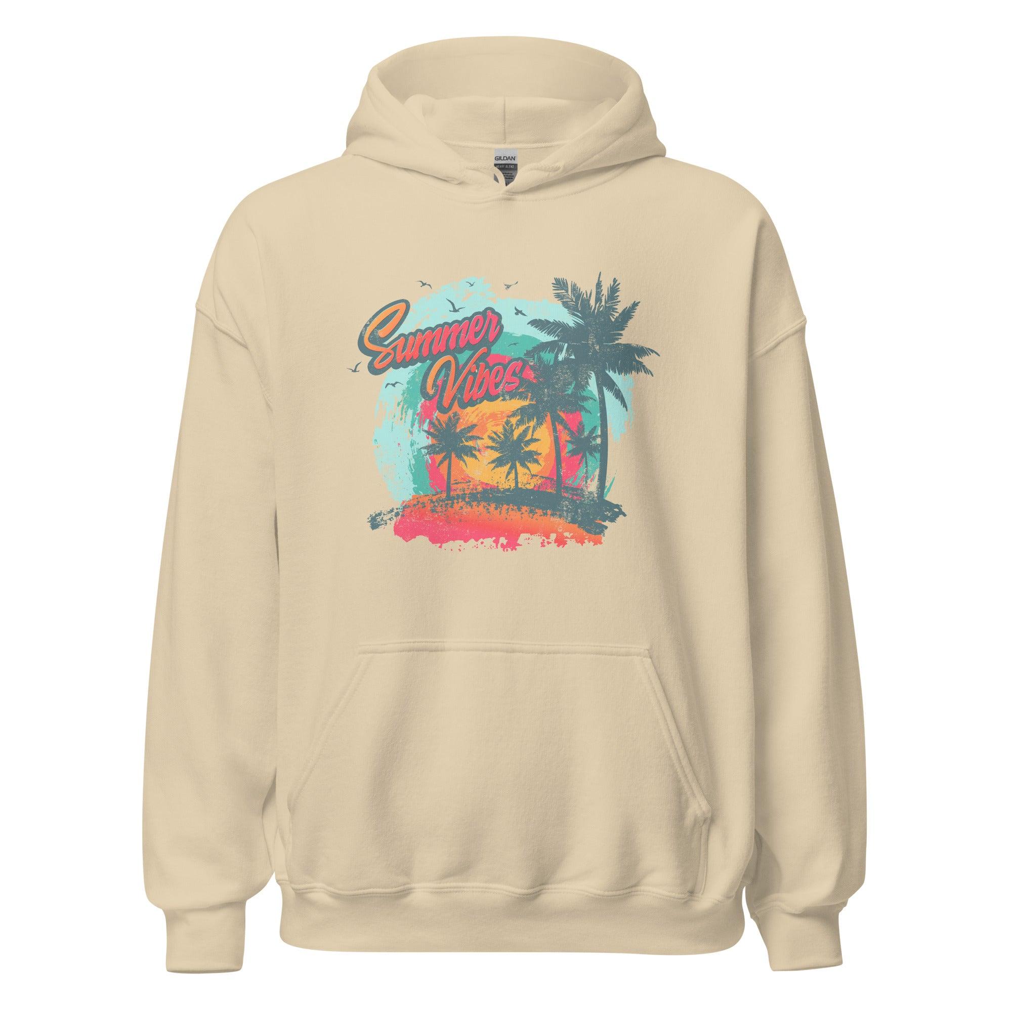 Beach Hoodie Vintage Summer Vibes Unisex Pullover - TopKoalaTee