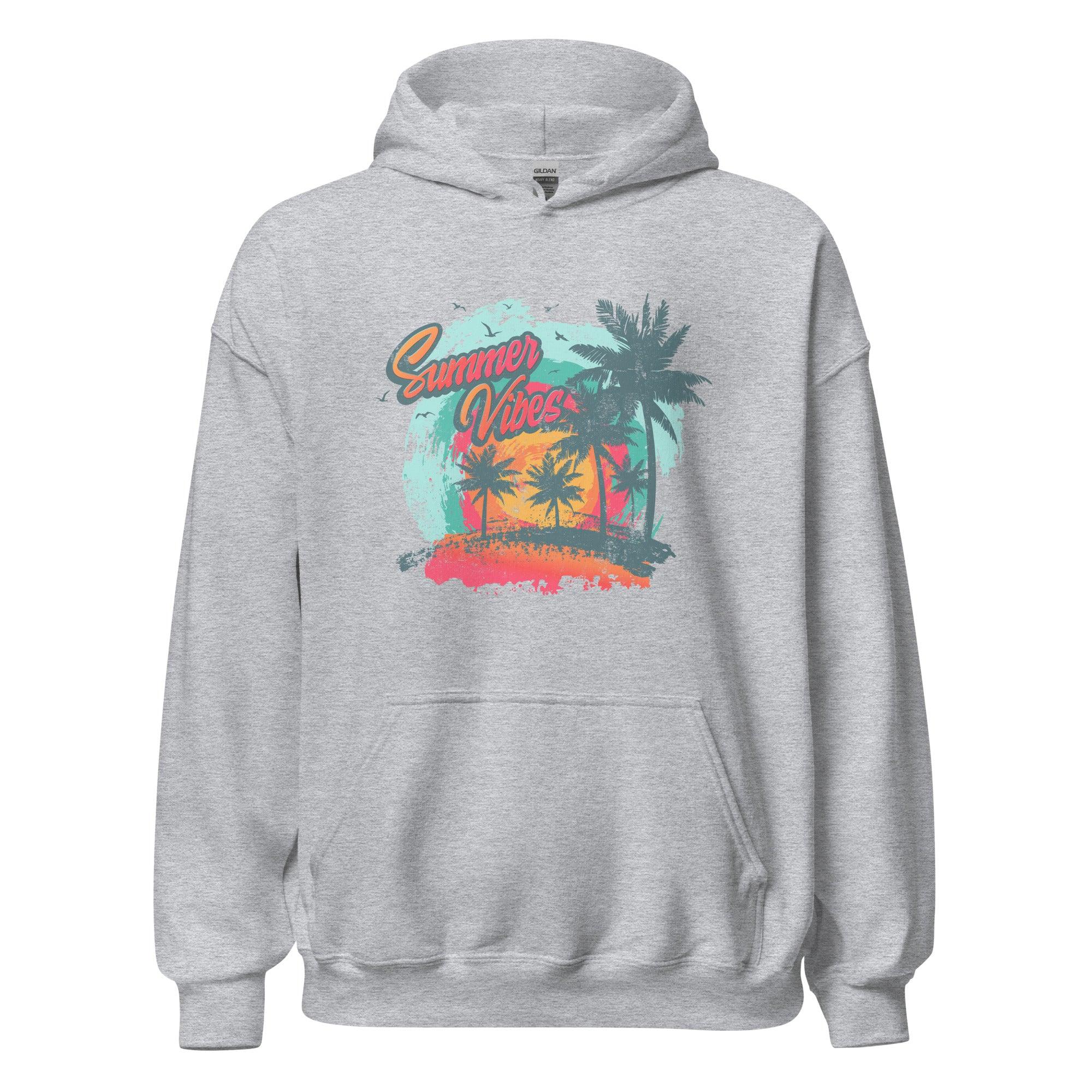 Beach Hoodie Vintage Summer Vibes Unisex Pullover - TopKoalaTee