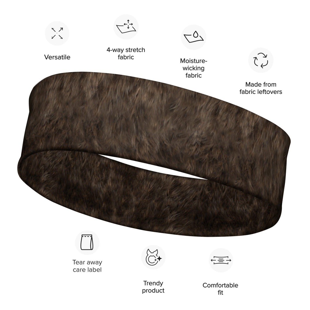 Bear Fur Design Animal Print Quick Dry Headband - TopKoalaTee