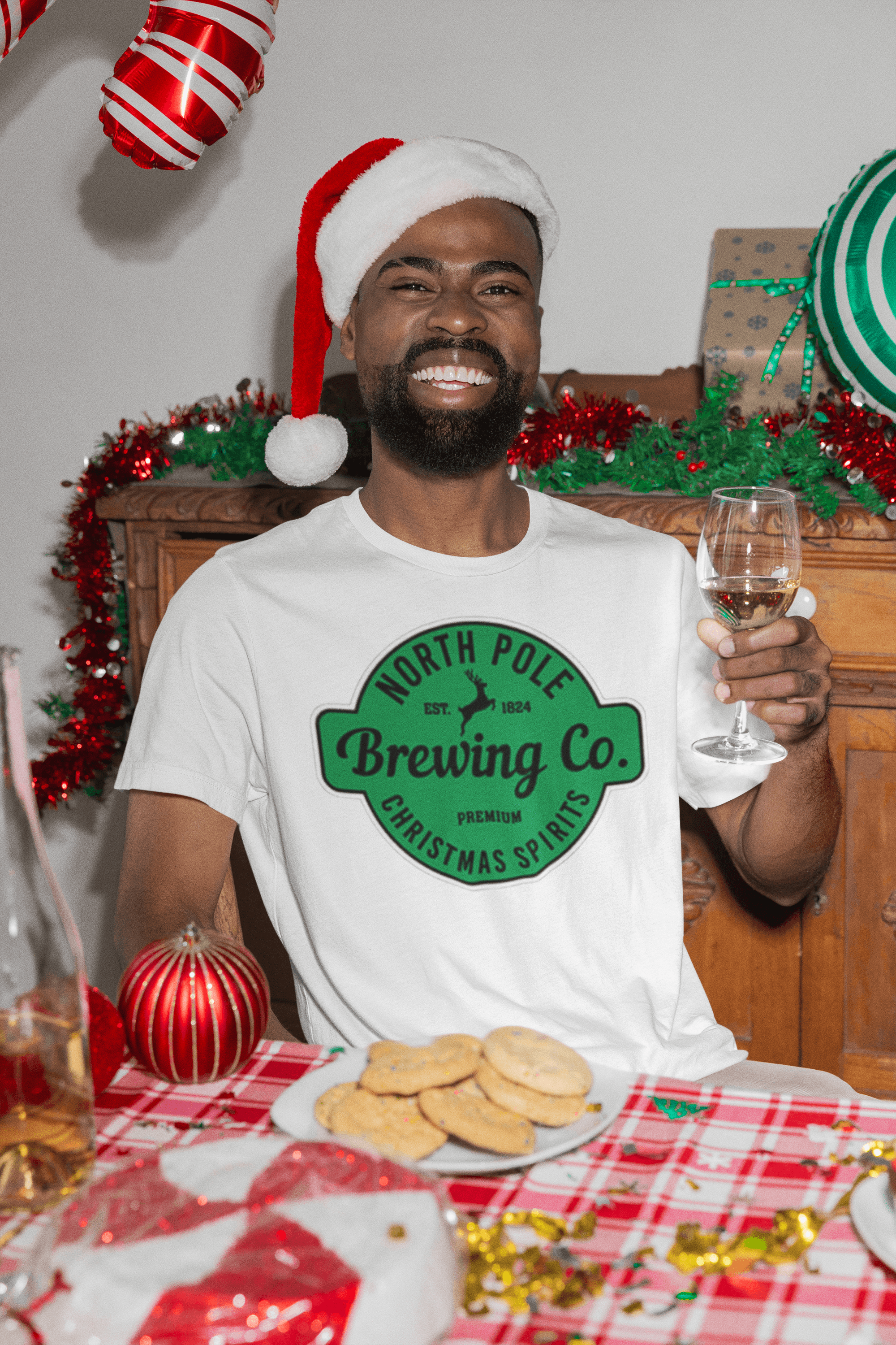 Christmas T-Shirt North Pole Brewing Co. Soft Style Unisex Tee - TopKoalaTee
