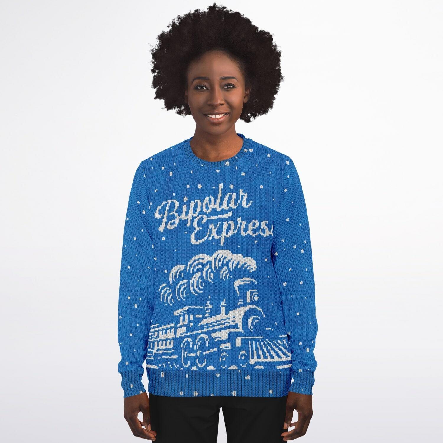 Bi Polar Express Unisex Ugly Christmas Sweater - TopKoalaTee