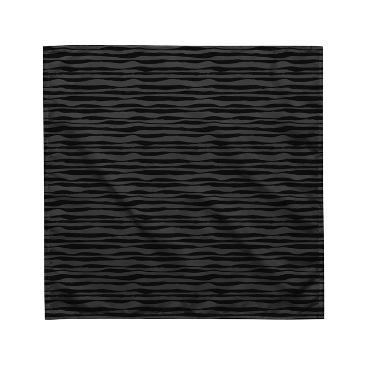 Black and Grey Waves Pattern Designer Neckerchief Bandana - TopKoalaTee