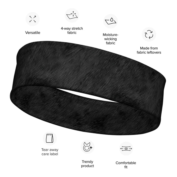 Black Panther Fur Pattern Quick Dry Headband - TopKoalaTee