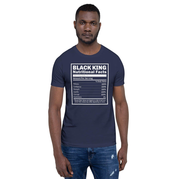 Black Pride T-shirt Black King Nutritional Facts Short Sleeve Unisex Top - TopKoalaTee