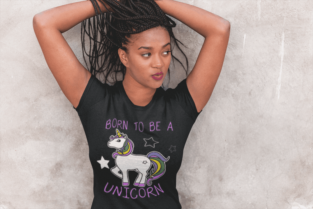 Short Sleeve T-shirt Top Koala Born To Be A Unicorn Softstyle Tee - TopKoalaTee