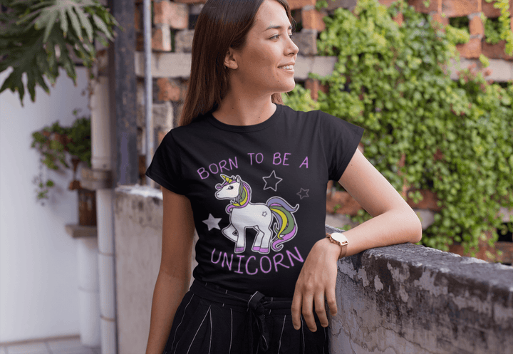 Short Sleeve T-shirt Top Koala Born To Be A Unicorn Softstyle Tee - TopKoalaTee