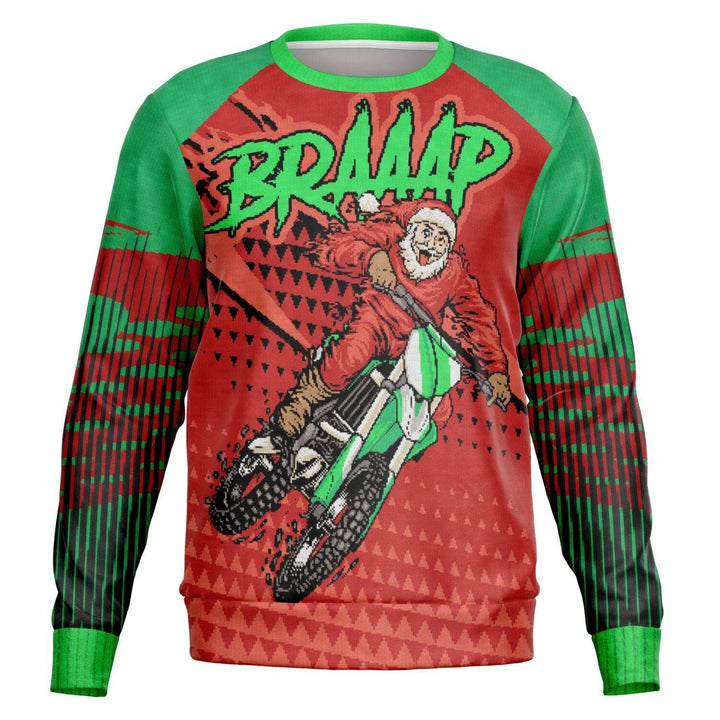 Braap Santa # 25 Motor Cross Jersey Ugly Christmas Sweater Top Koala Tee - TopKoalaTee