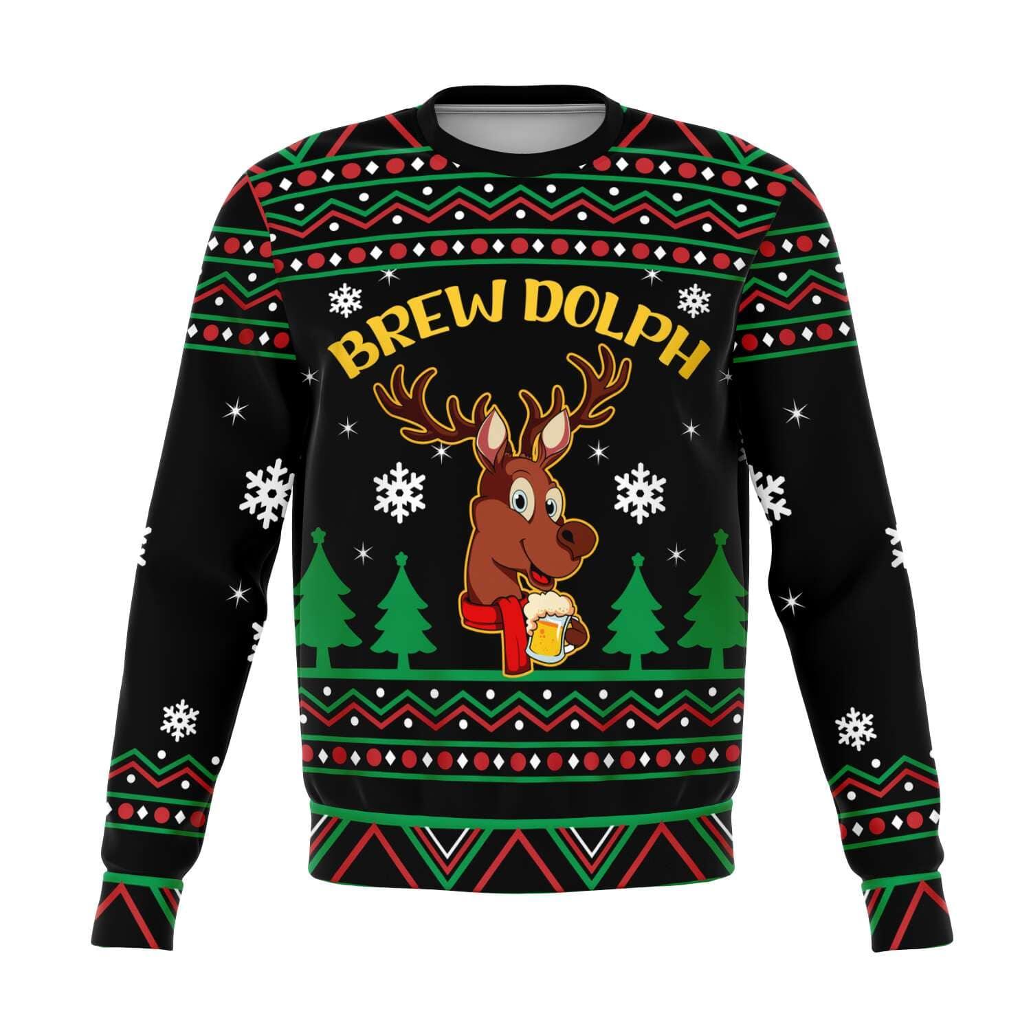 Brewdolph Unisex Ugly Christmas Sweatshirt