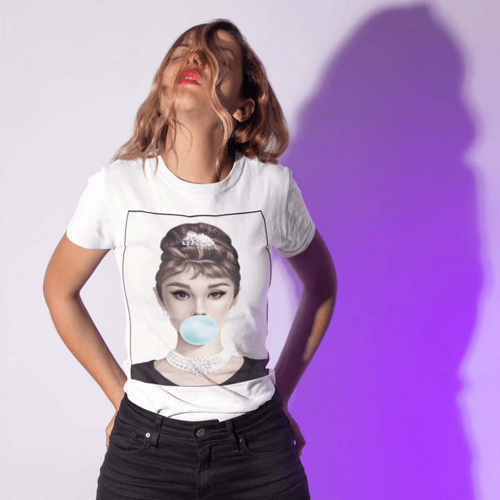 Classic British Actress T-shirt Top Koal Sofyle Bubblegum Portratit Unisex Tee - TopKoalaTee
