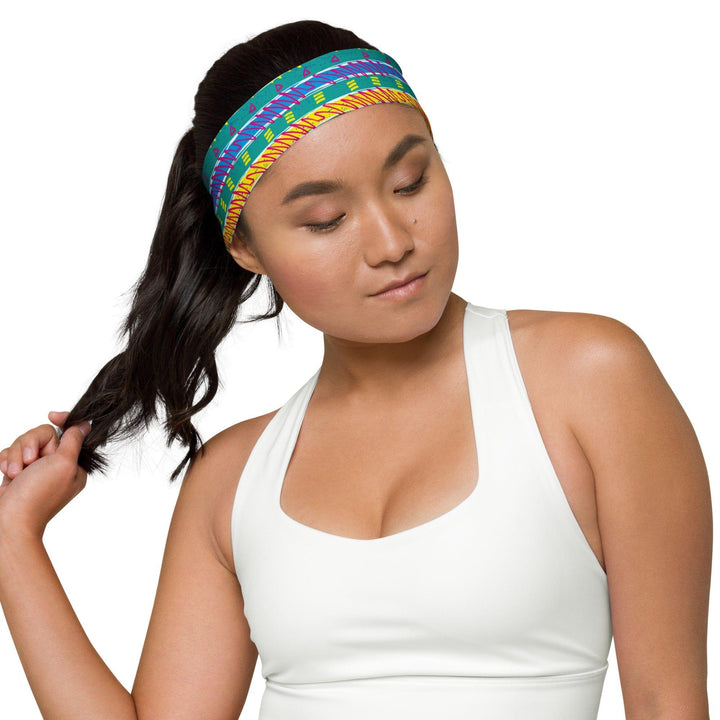 thin headbands || Classic MTV 80's Pattern Quick Dry Headband - TopKoalaTee