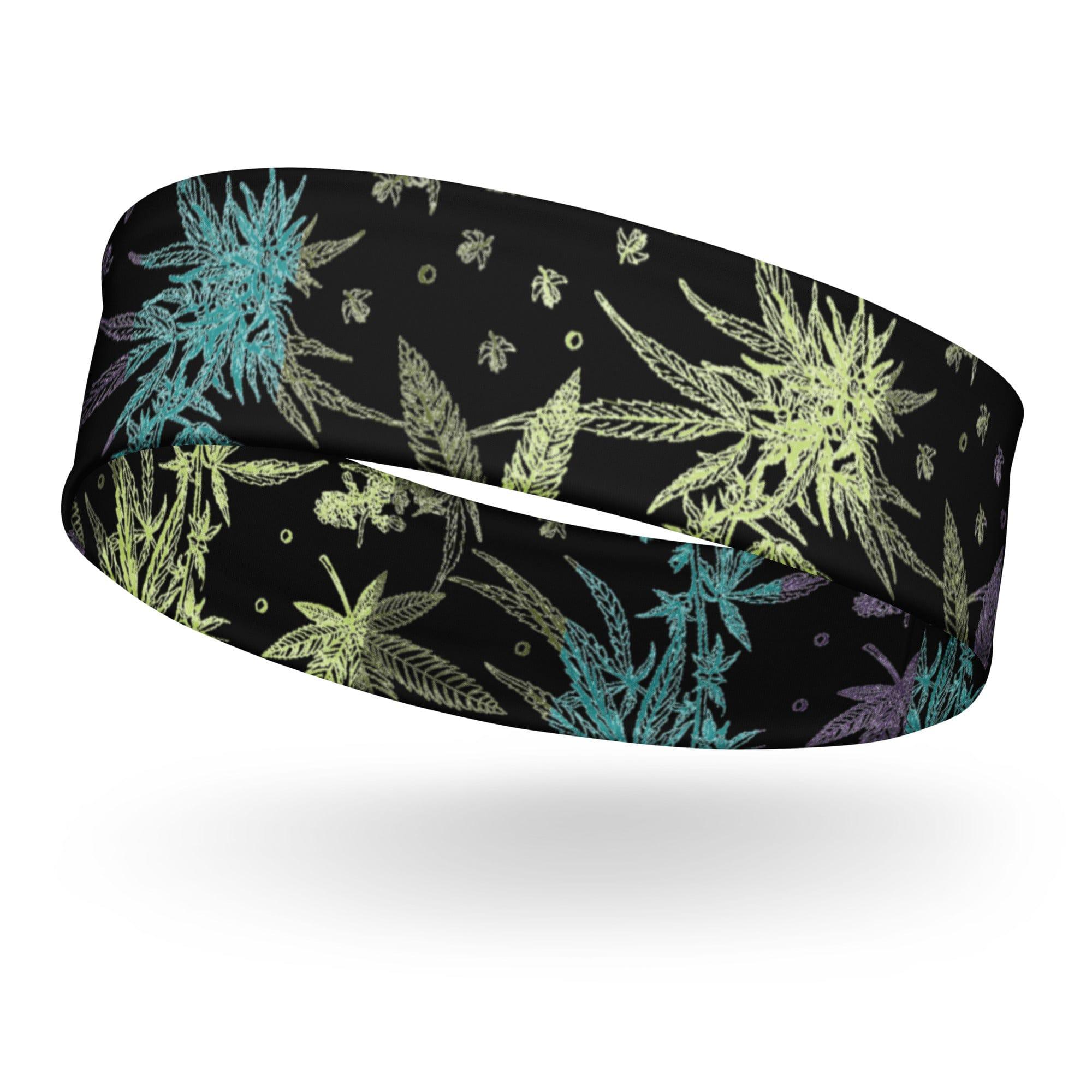 Colorful Marijuana Plant Quick Dry Headband - TopKoalaTee
