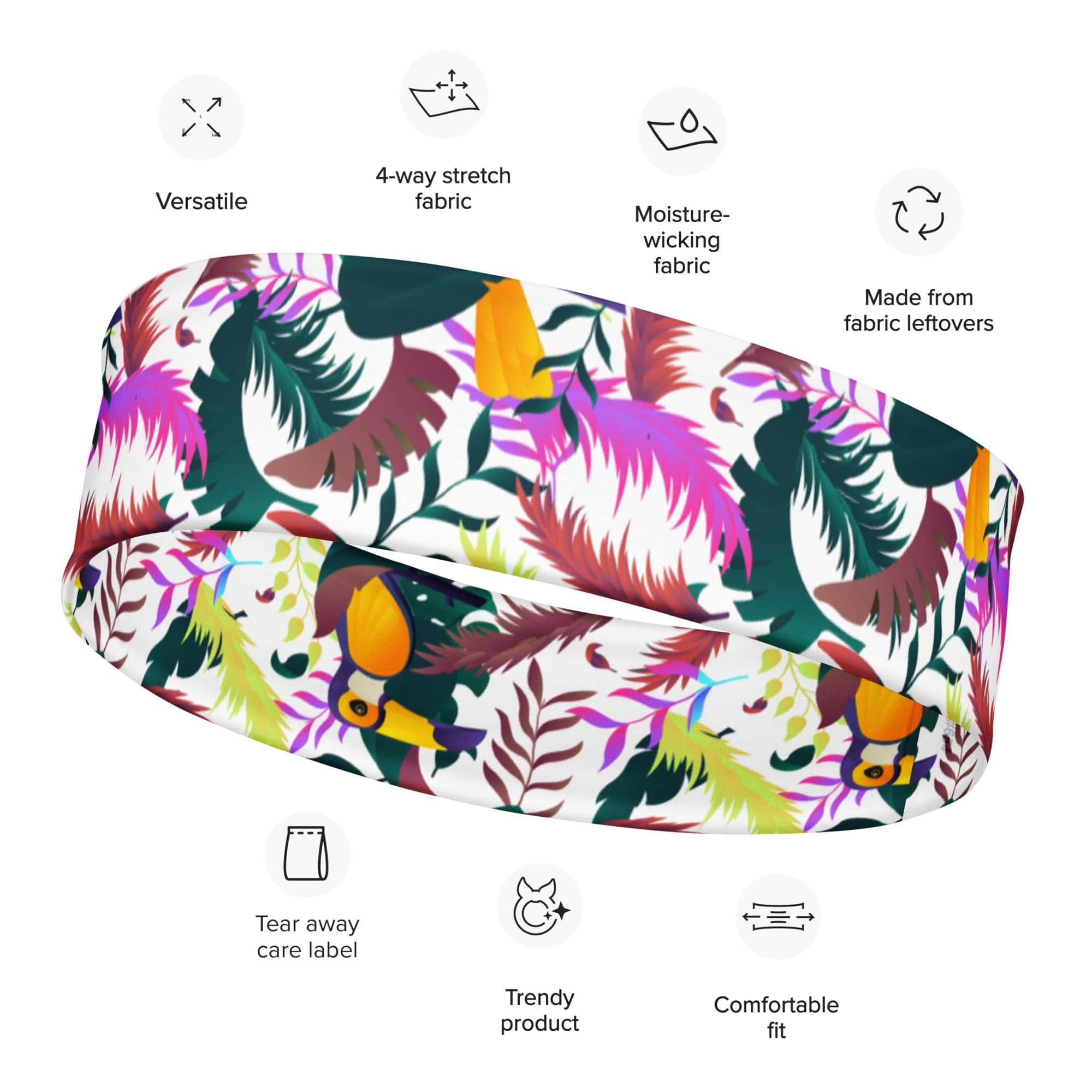 Colorful Toucan Quick Dry Headband - TopKoalaTee