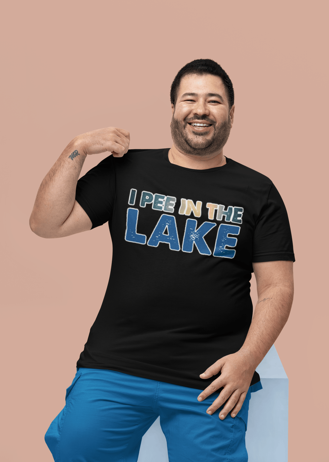 Cotton Short Sleeve T-Shirt I Pee In The Lake Soft Style Unisex Top - TopKoalaTee