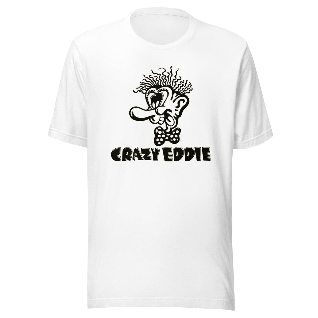 Crazy Eddie Tshirt Insane Logo Short Sleeve DTG Printed Unisex Crew Neck Top - TopKoalaTee