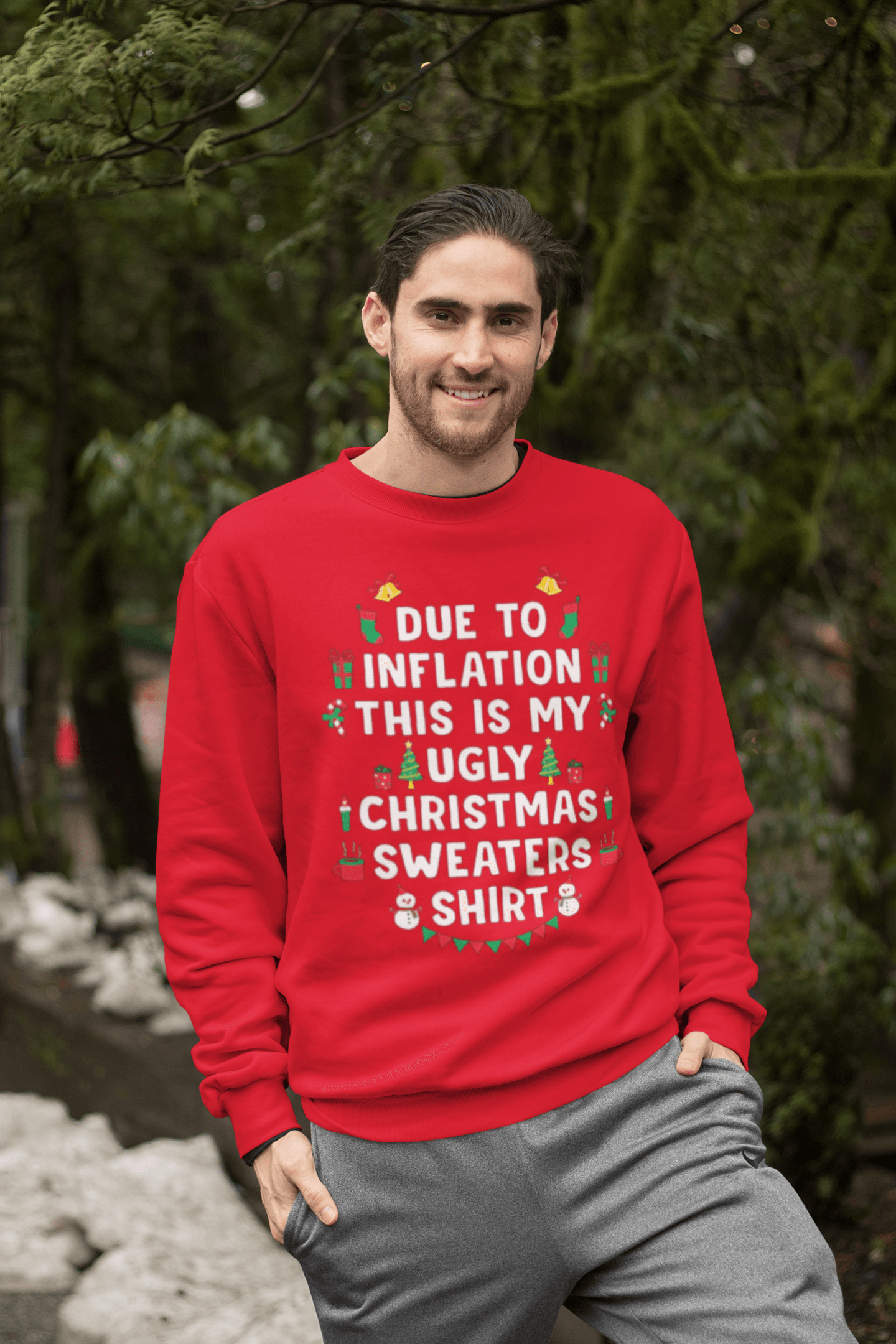Due To Inflation This is My Ugky Christmas Sweater Top Koala Tee Pullover - TopKoalaTee