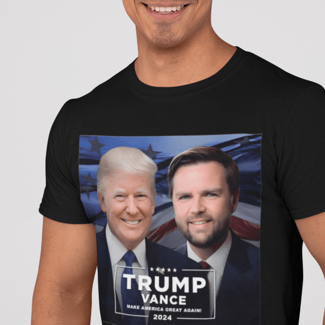 Trump Vance 24 Tshirt Short Sleeve 100% Cotton Unisex Crew Neck Top