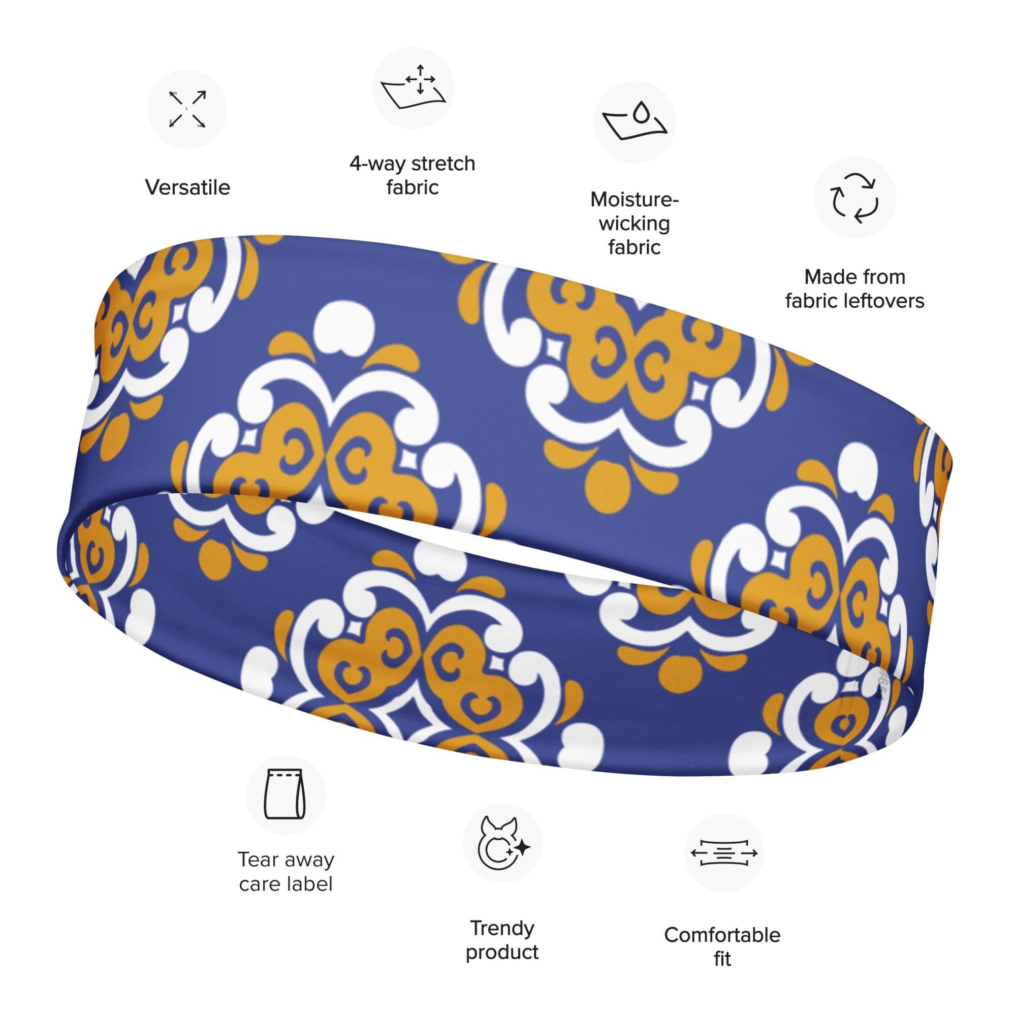 Damask Pattern Version 1 Quick Dry Headband - TopKoalaTee
