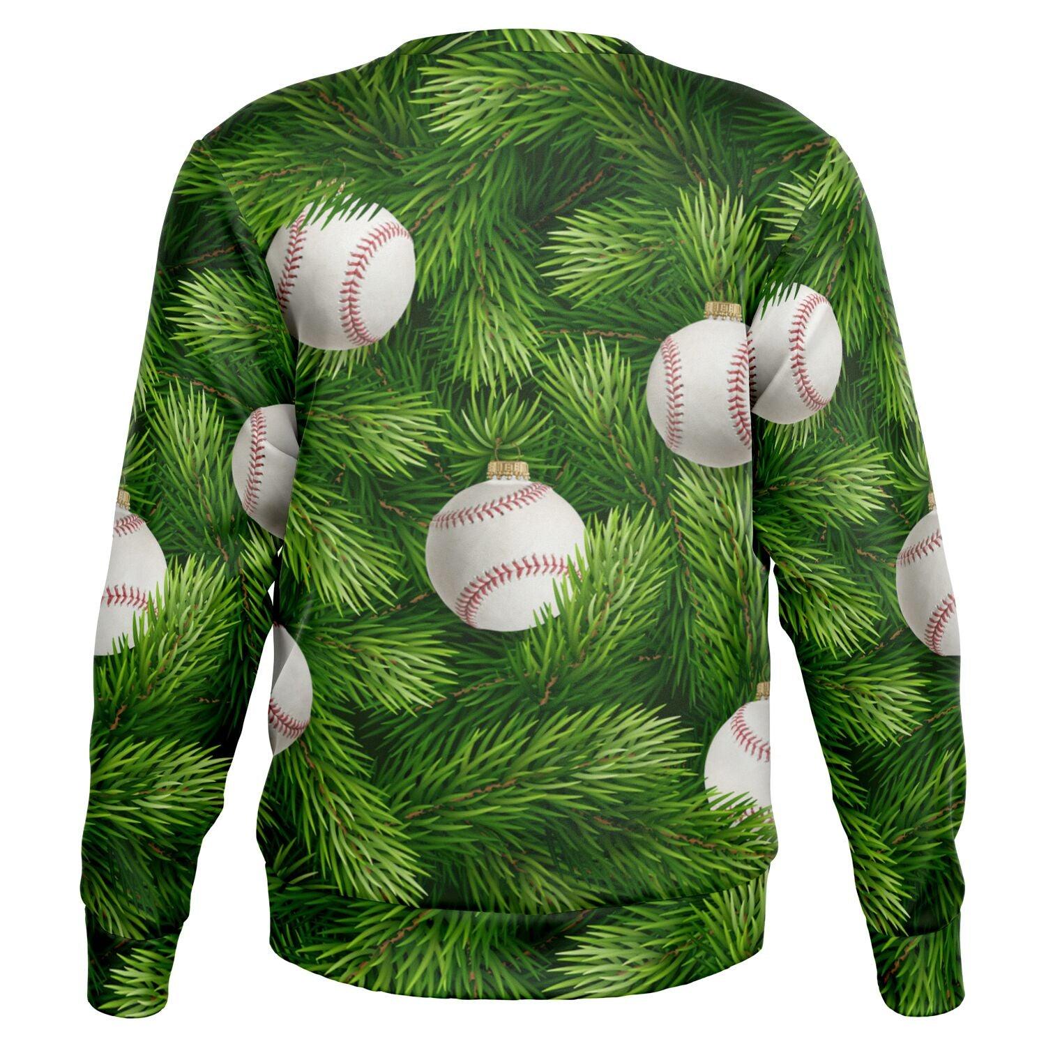 Baseball Tree Ugly Christmas Sweater Top Koala Tee Crewneck Pullover - TopKoalaTee
