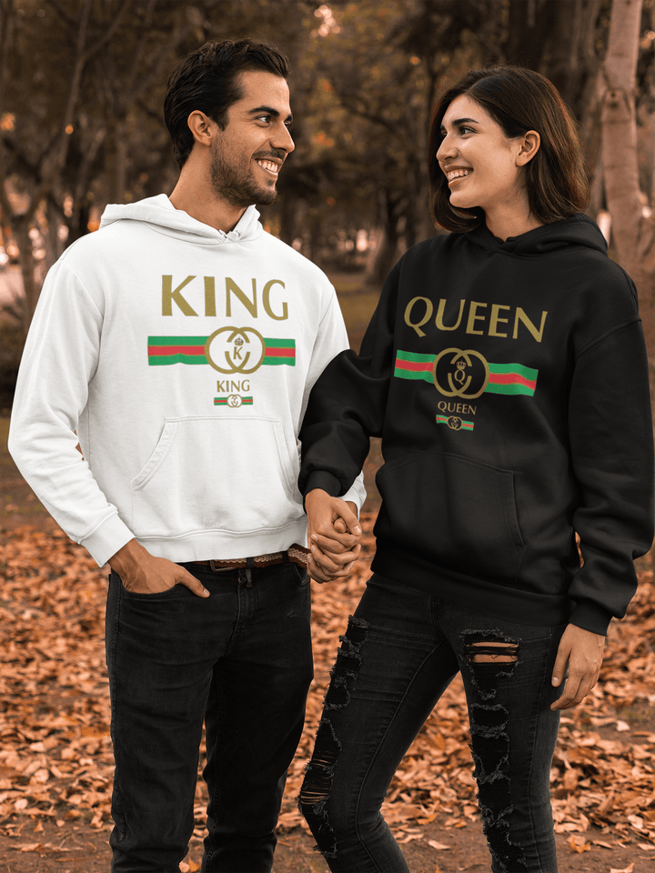 Designer Hoodie Set King/Queen Ultra Soft Midweight Blended Cotton Pullovers - TopKoalaTee