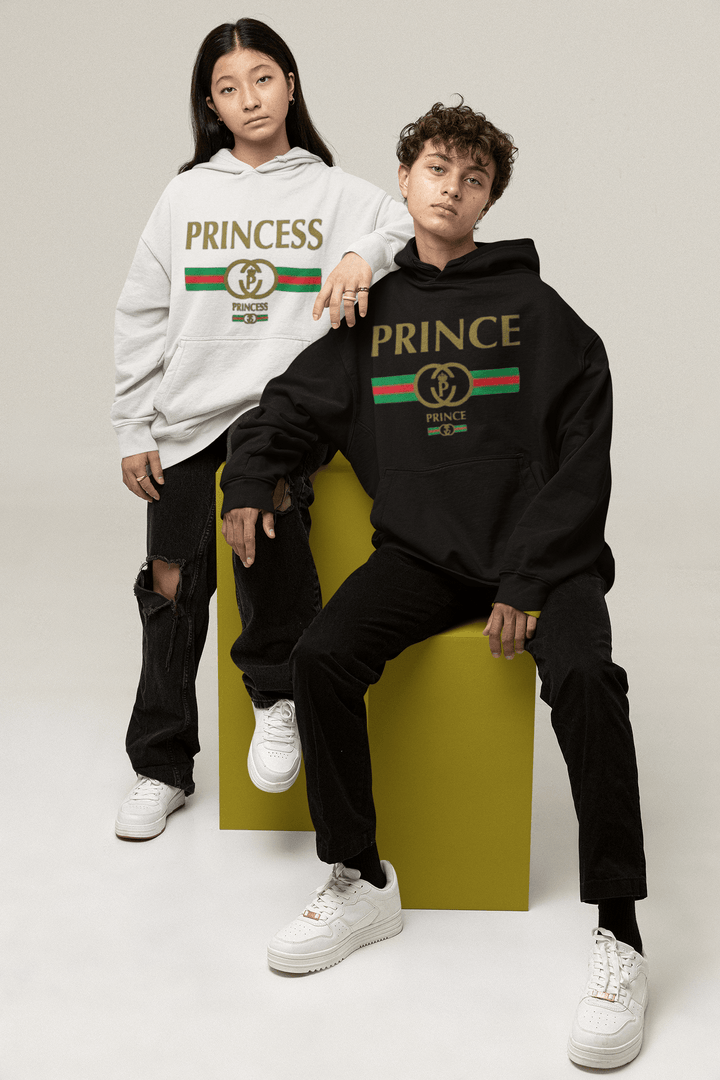 Designer Hoodie Set Prince/Princess Midweight Cotton Blend Pullovers - TopKoalaTee