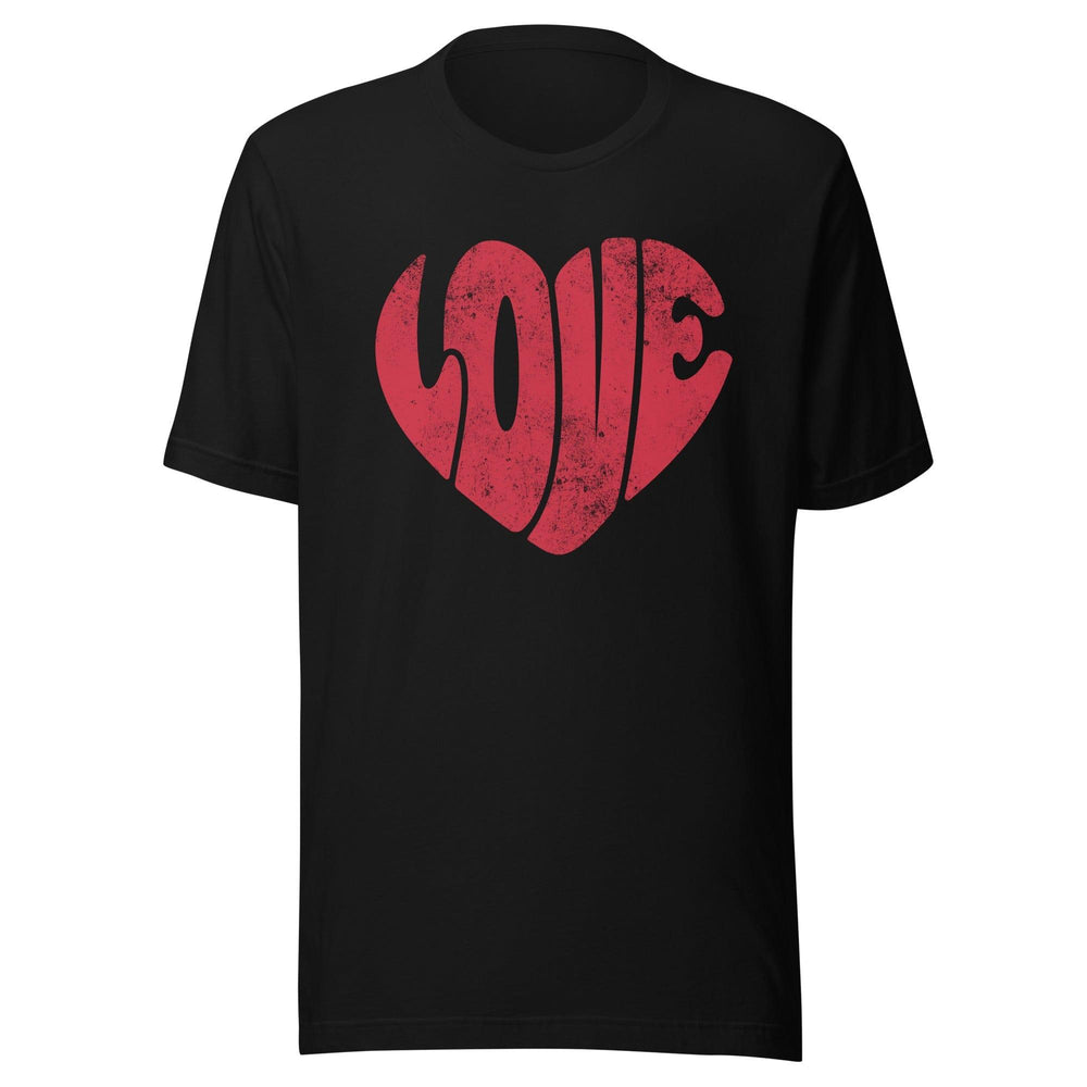 Distressed Heart Shaped Love Soft Style Short Sleeve Unisex t-shirt - TopKoalaTee