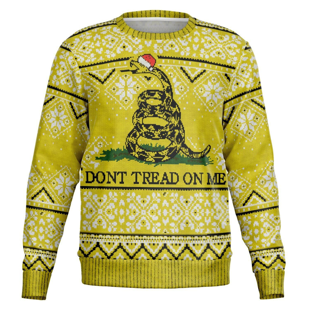 Don't Tread on Me Ugly Christmas Sweater Top Koala Tee Crewneck Pullover - TopKoalaTee