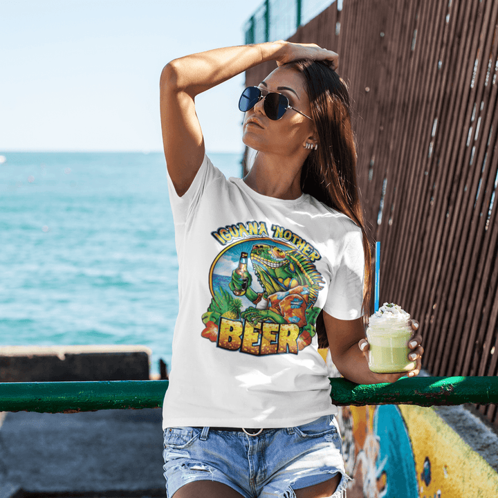 Drinking T-shirt Inguana 'Nother Beer Short Sleeve 100% Cotton Crew Neck Unisex Top - TopKoalaTee